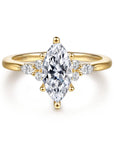 Gabriel & Co. 14K Yellow Gold Marquise Diamond Engagement Ring - Skeie's Jewelers