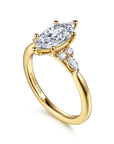 Gabriel & Co. 14K Yellow Gold Marquise Diamond Engagement Ring - Skeie's Jewelers