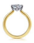 Gabriel & Co. 14K Gold Elongated Cushion Solitaire Diamond Engagement Ring - Skeie's Jewelers