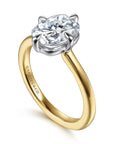 Gabriel & Co. 14K Gold Elongated Cushion Solitaire Diamond Engagement Ring - Skeie's Jewelers