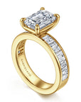 Gabriel & Co. 14K Yellow Gold Emerald Cut Diamond Engagement Ring - Skeie's Jewelers