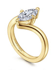 Gabriel & Co. 14K Yellow Gold Compass Prong Bypass Marquise Engagement Ring - Skeie's Jewelers