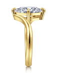 Gabriel & Co. 14K Yellow Gold Compass Prong Bypass Marquise Engagement Ring - Skeie's Jewelers
