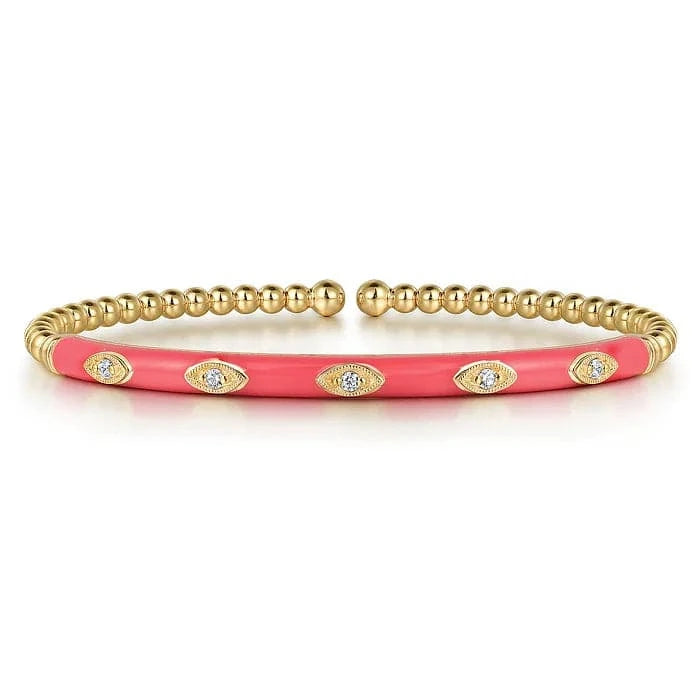 Gabriel & Co. Enamel Marquise-Shape Bujukan Bracelet - Skeie's Jewelers