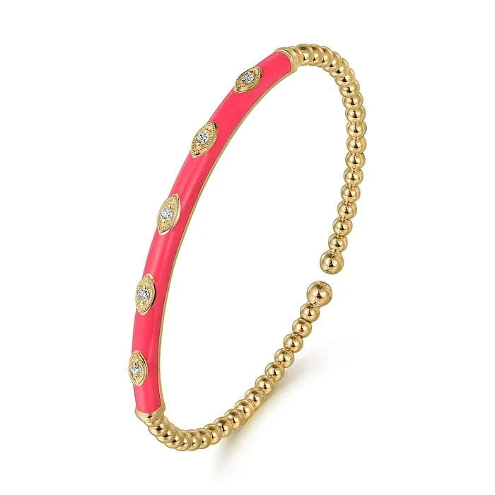 Gabriel & Co. Enamel Marquise-Shape Bujukan Bracelet - Skeie's Jewelers