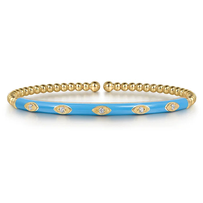 Gabriel & Co. Enamel Marquise-Shape Bujukan Bracelet - Skeie's Jewelers