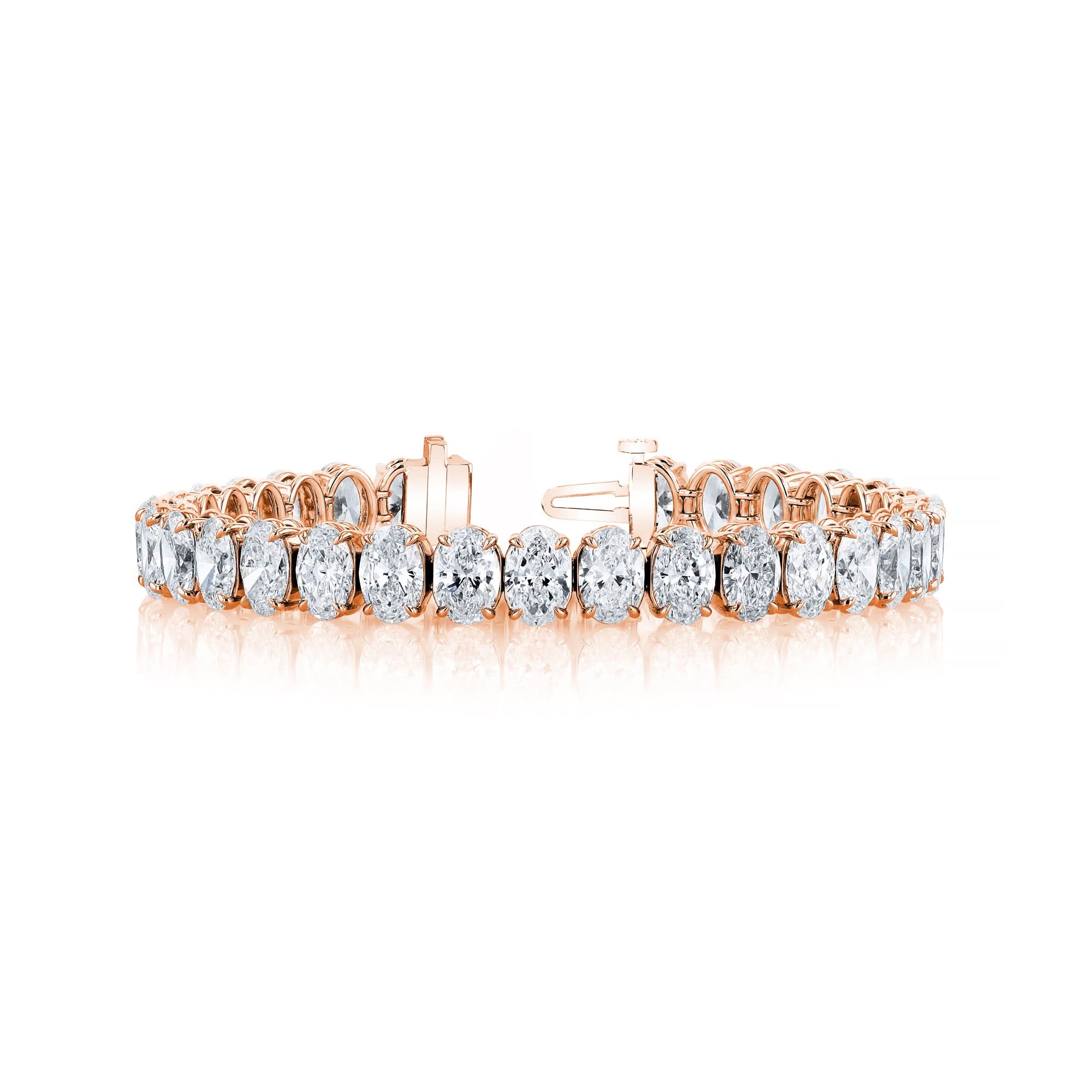 Rose Gold Oval-Diamond Tennis Bracelet - Skeie's Jewelers