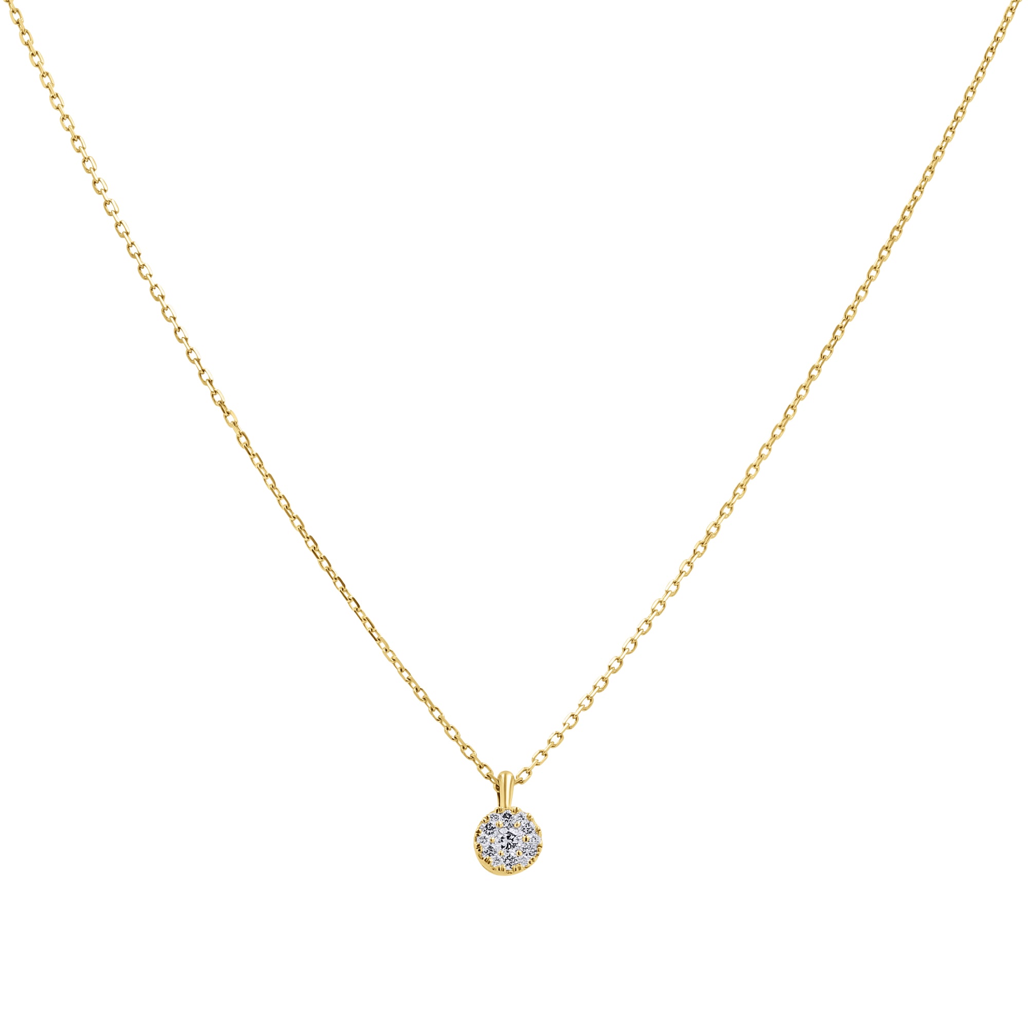 Mini Diamond Cluster Pendant Necklace - Skeie's Jewelers