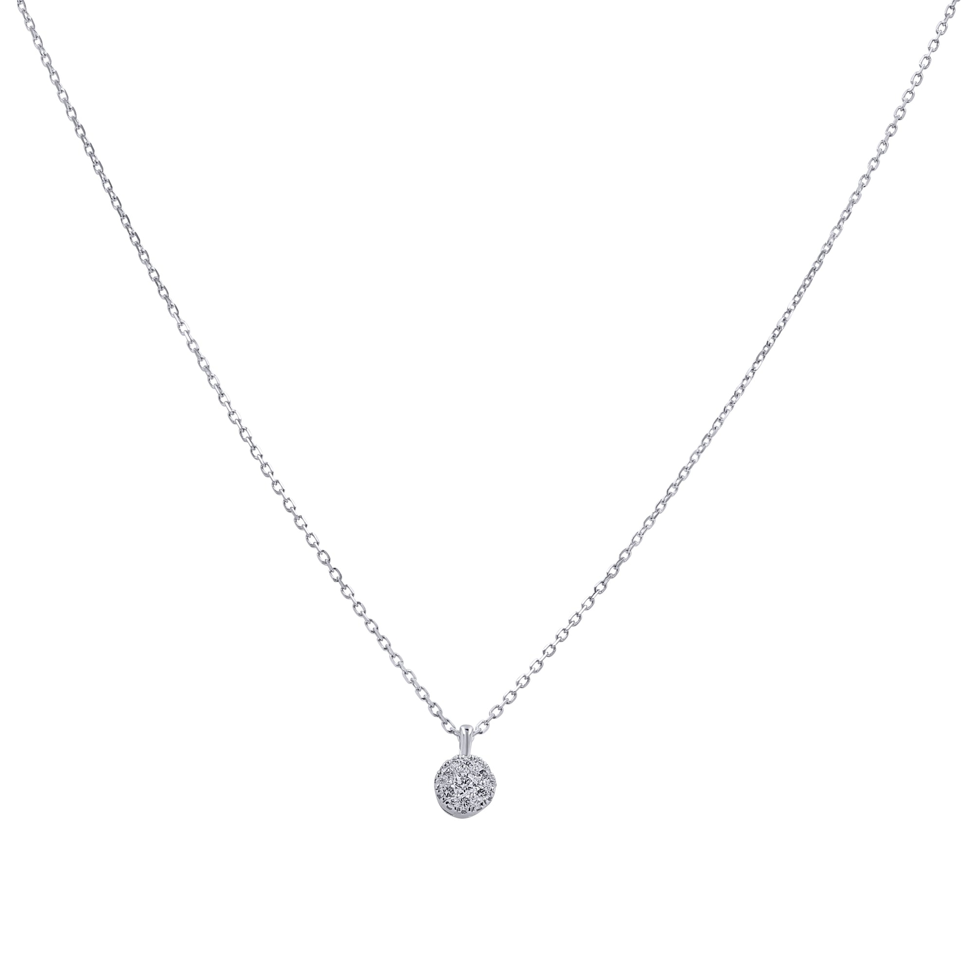 Mini Diamond Cluster Pendant Necklace - Skeie's Jewelers