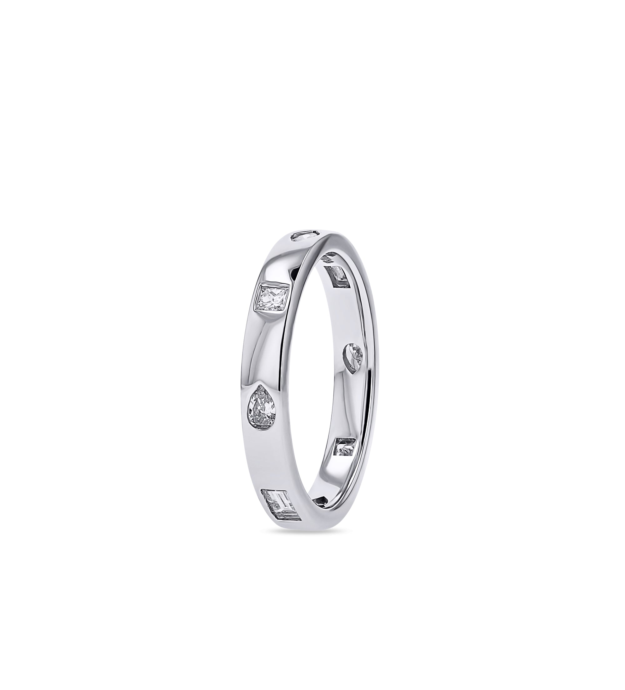 Fancy-Cut Flush Set Diamond Band - Skeie's Jewelers