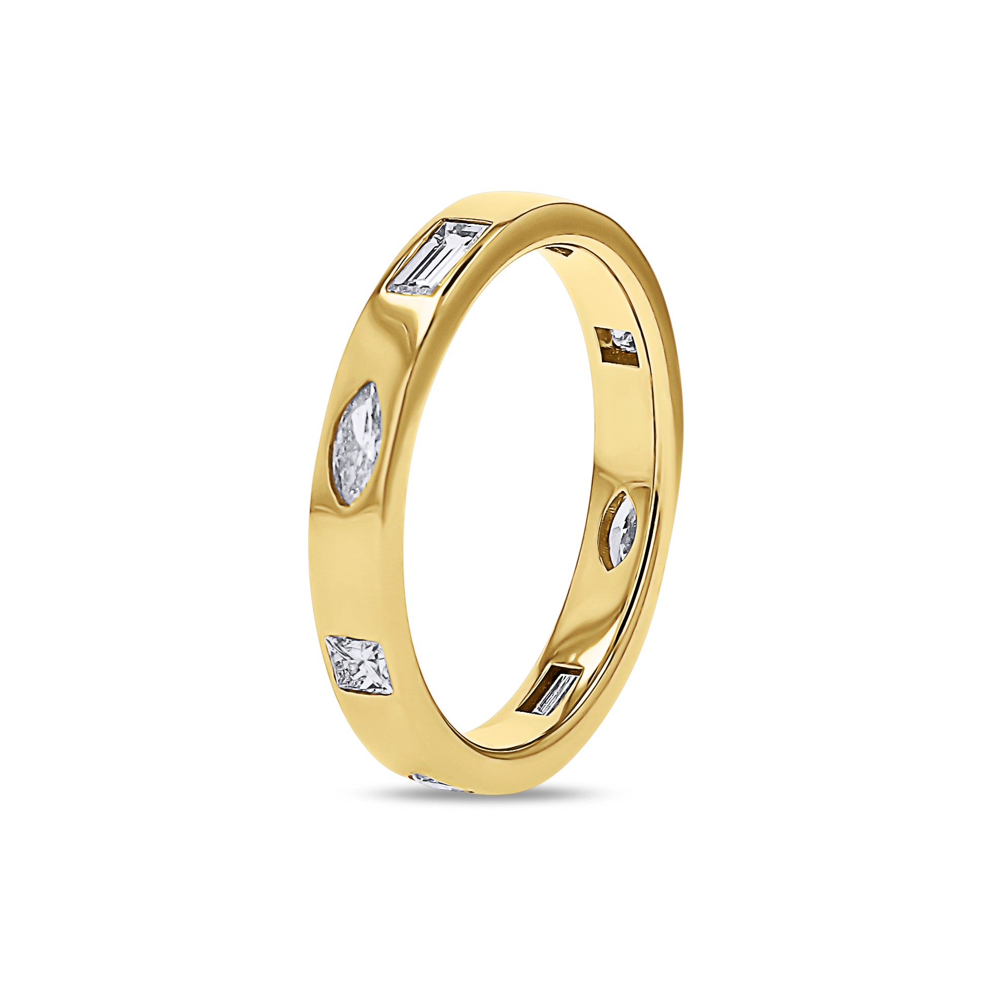 Fancy-Cut Flush Set Diamond Band - Skeie's Jewelers
