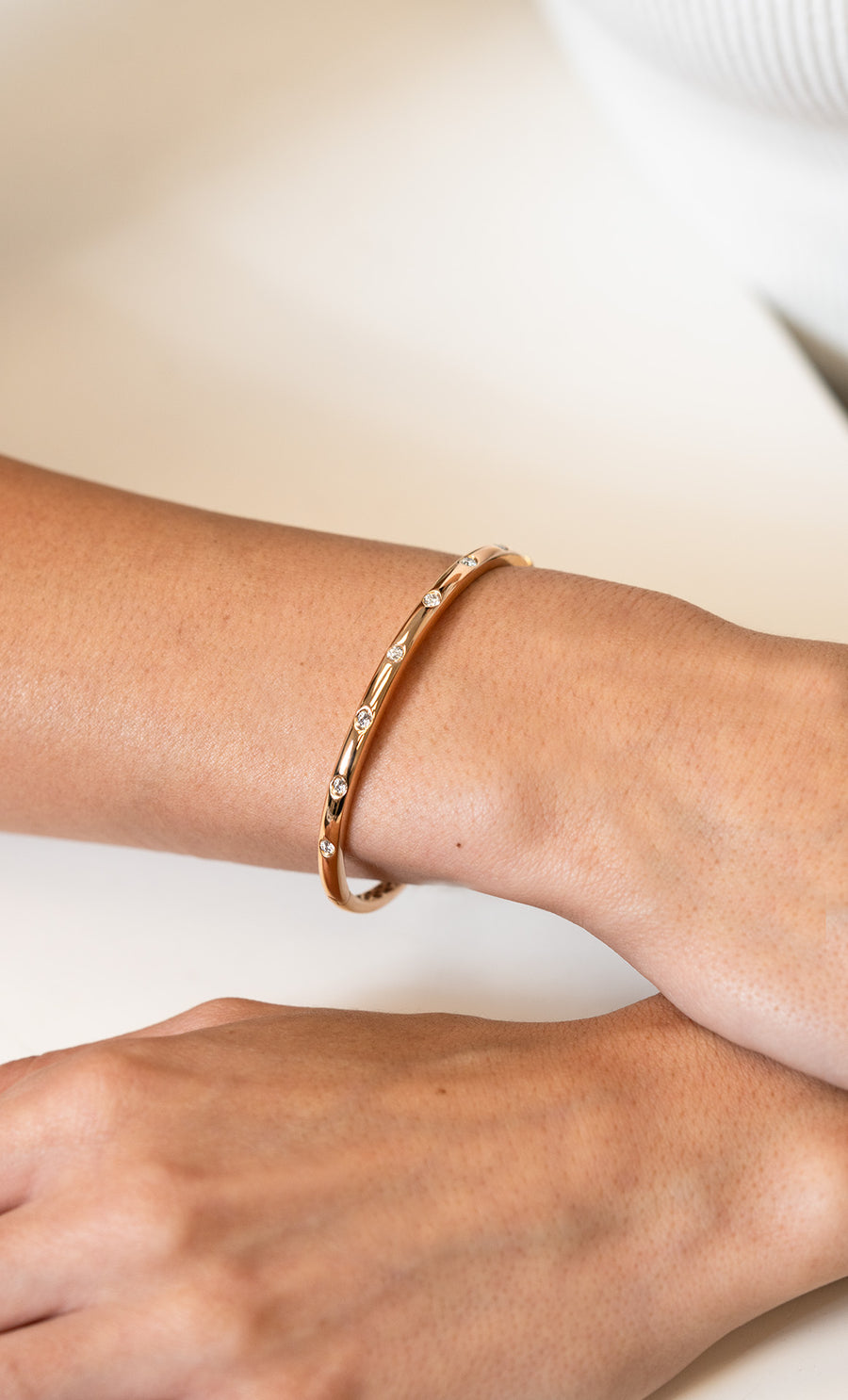 Rose Gold Diamond Bangle