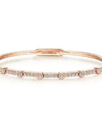 Gabriel & Co Rose Gold Diamond Bezel Station Bujukan Bangle - Skeie's Jewelers