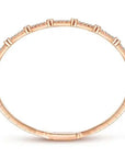 Gabriel & Co Rose Gold Diamond Bezel Station Bujukan Bangle - Skeie's Jewelers