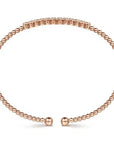 Gabriel & Co Bujukan Beaded Diamond-Top Cuff Bracelet - Skeie's Jewelers
