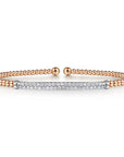 Gabriel & Co. Bujukan Pave Diamond Bar Beaded Bracelet - Skeie's Jewelers