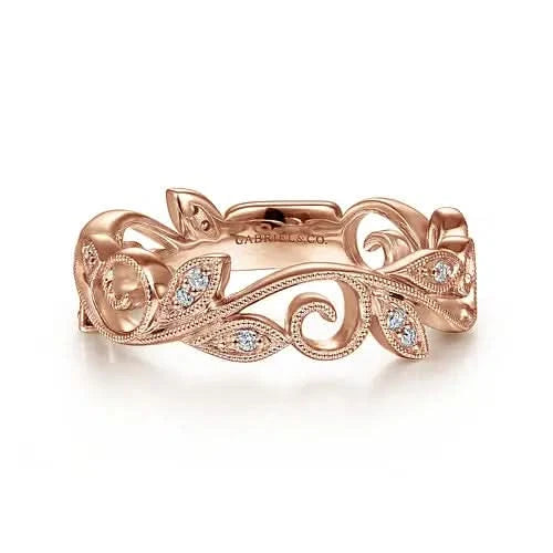 Gabriel & Co Vintage-Inspired Scroll Ring - Skeie's Jewelers