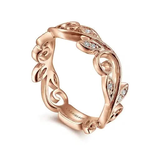Gabriel & Co Vintage-Inspired Scroll Ring - Skeie's Jewelers