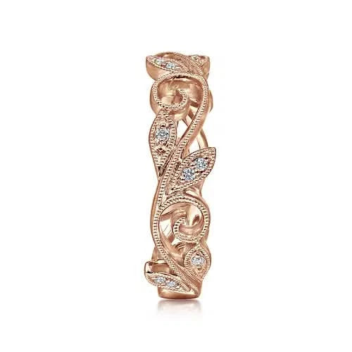 Gabriel & Co Vintage-Inspired Scroll Ring - Skeie's Jewelers