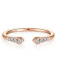Gabriel and Co Open  Rose Gold Front View
