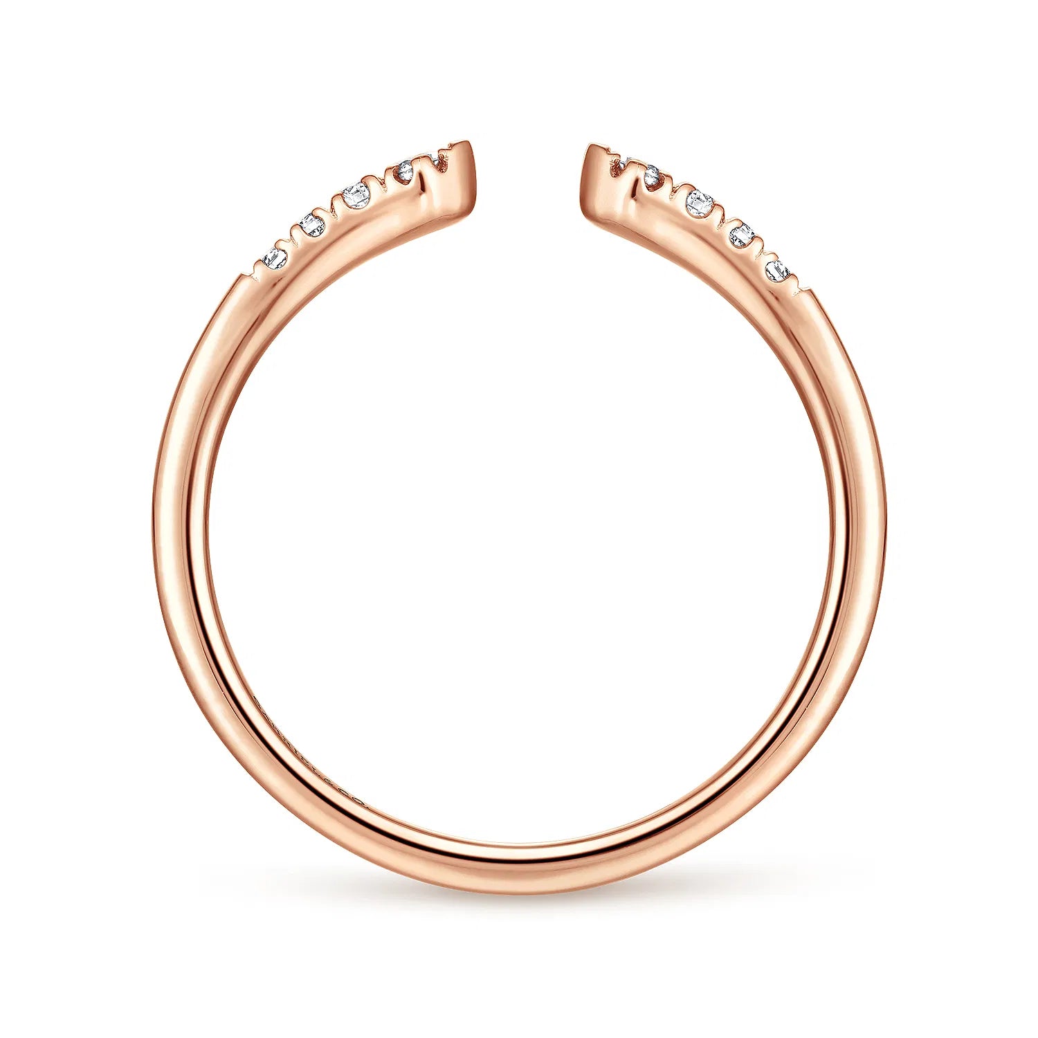 Gabriel and Co Open  Ring Rose Gold Side View