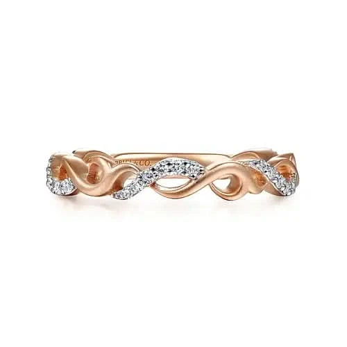 Gabriel & Co Diamond Alternating Twist Band - Skeie's Jewelers