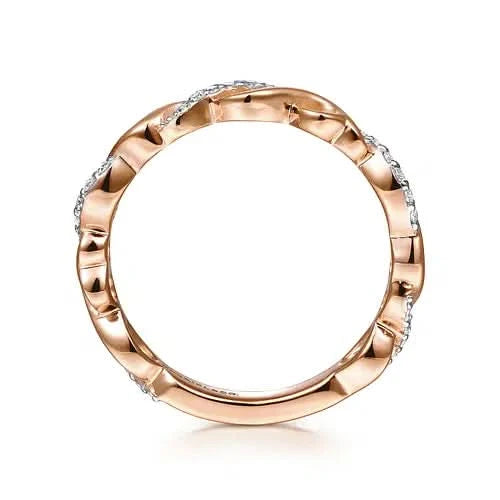 Gabriel & Co Diamond Alternating Twist Band