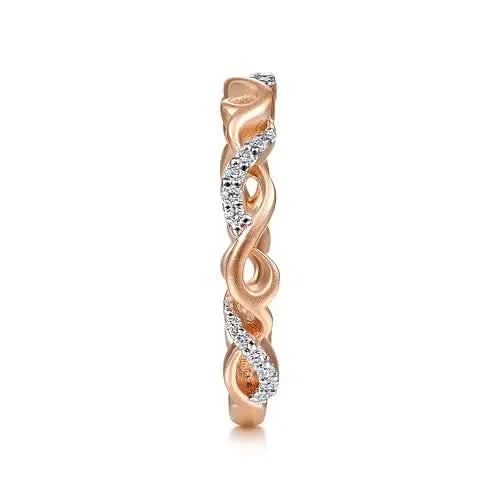 Gabriel & Co Diamond Alternating Twist Band