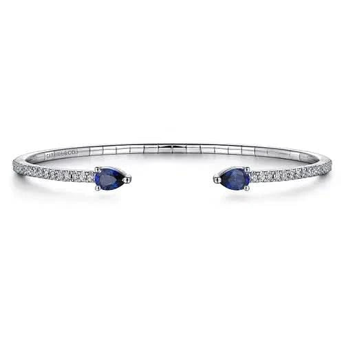 Gabriel & Co Sapphire Arrow Cuff Bracelet - Skeie's Jewelers