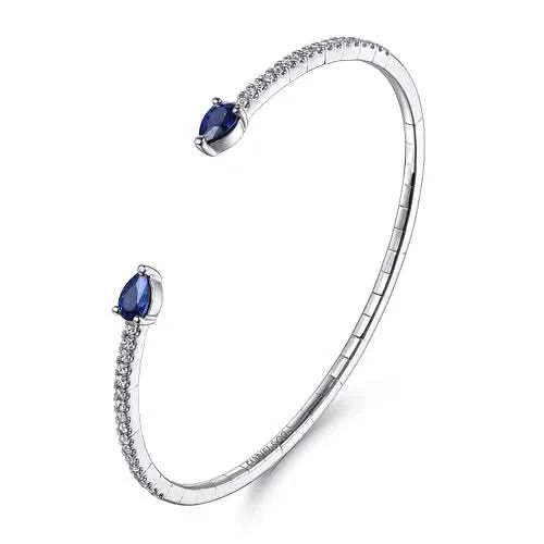 Gabriel & Co Sapphire Arrow Cuff Bracelet - Skeie's Jewelers