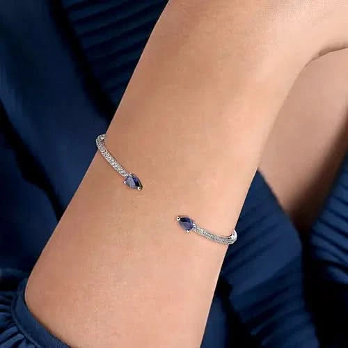 Gabriel & Co Sapphire Arrow Cuff Bracelet - Skeie's Jewelers