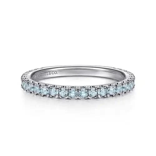 Gabriel & Co Blue Topaz Stacking Band