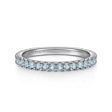 Gabriel & Co Blue Topaz Stacking Band