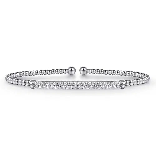 Gabriel & Co. Bujukan Pave Diamond Bar Beaded Bracelet - Skeie's Jewelers