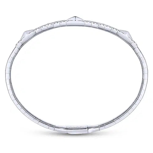 Gabriel & Co. Pyramid Rhombus Diamond Bangle - Skeie's Jewelers