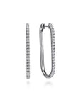 Gabriel&Co Elongated Diamond Hoops - Skeie's Jewelers