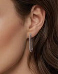 Gabriel&Co Elongated Diamond Hoops - Skeie's Jewelers
