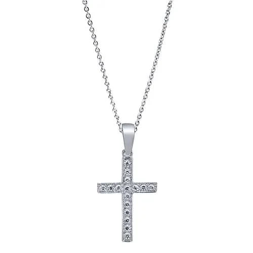 Gabriel & Co Diamond Cross Pendant Necklace - Skeie's Jewelers
