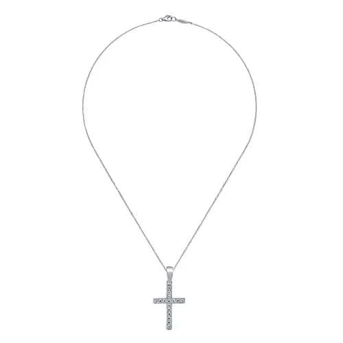 Gabriel & Co Diamond Cross Pendant Necklace - Skeie's Jewelers