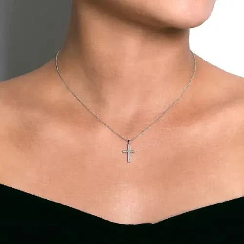 Gabriel & Co Diamond Cross Pendant Necklace - Skeie's Jewelers