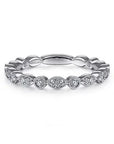 Gabriel & Co Alternating Shape Diamond-Accent Band - Skeie's Jewelers