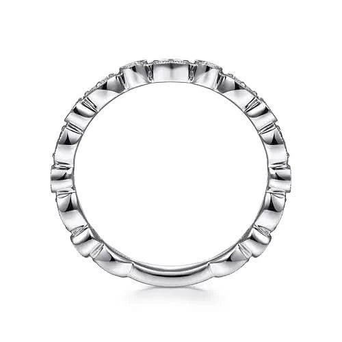 Gabriel & Co Alternating Shape Diamond-Accent Band - Skeie's Jewelers