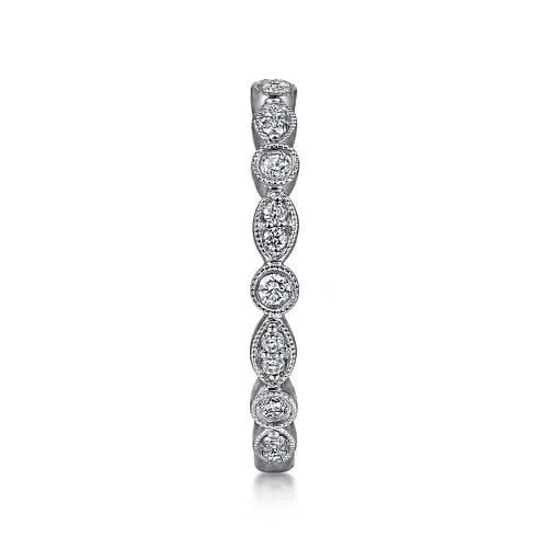 Gabriel & Co Alternating Shape Diamond-Accent Band - Skeie's Jewelers