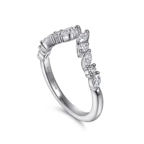Gabriel & Co Marquise Diamond Open Band - Skeie's Jewelers