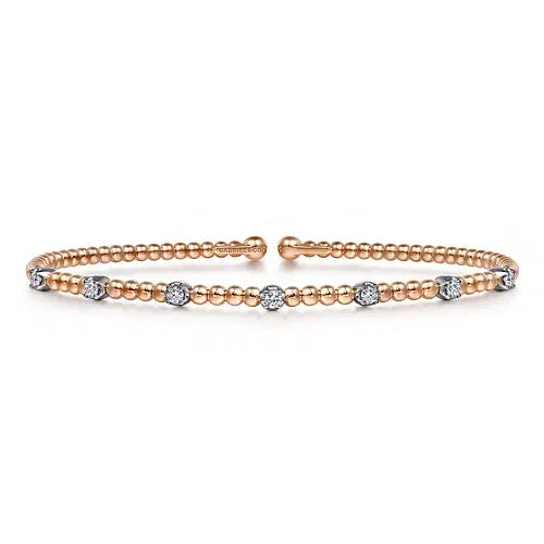 Gabriel & Co. Gold Bujukan Diamond Stations Bangle - Skeie's Jewelers
