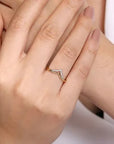 Gabriel & Co Diamond-Top Chevron Ring - Skeie's Jewelers