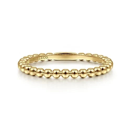 Gabriel&Co Gold Beaded Stacking Ring