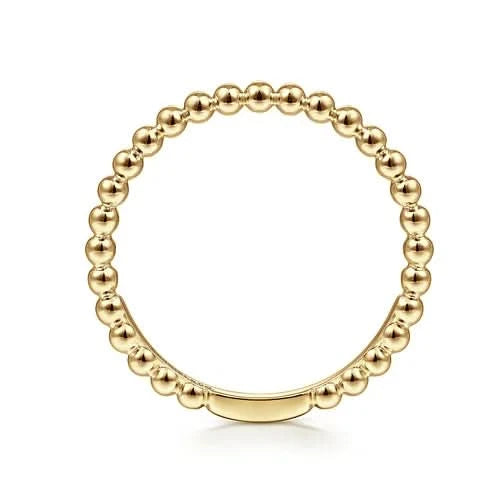 Gabriel&Co Gold Beaded Stacking Ring