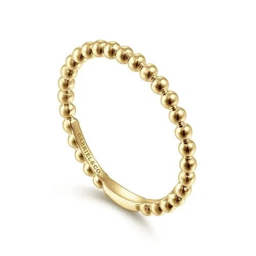 Gabriel&Co Gold Beaded Stacking Ring