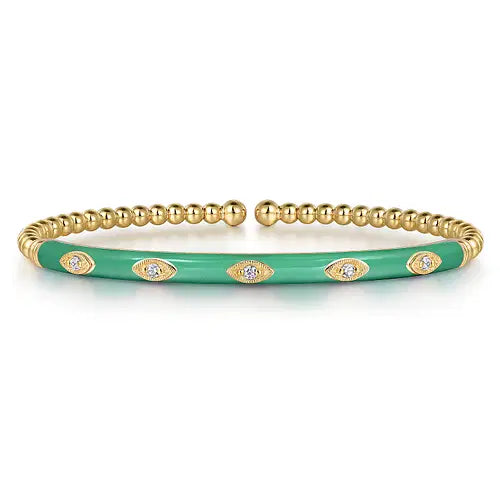 Gabriel & Co. Enamel Marquise-Motif Bujukan Bracelet - Skeie's Jewelers